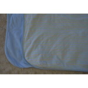 George Organic Baby Blanket Blue Stripes White Green Yellow Walmart Lovey